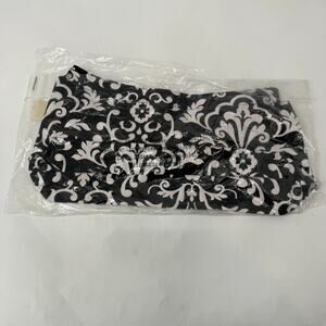 NEW Thirty-One Parisian Pop Fitted Skirt Purse Cover One Size Black White Damask